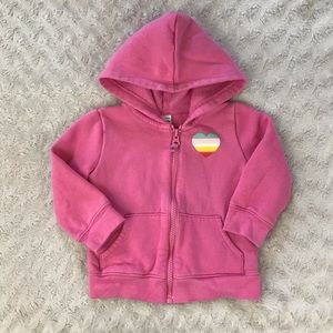 Carter’s Hooded Light Jacket Pink Heart 18 Months